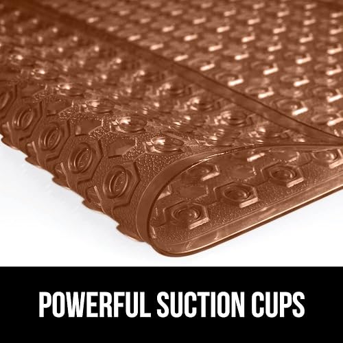 Miniatura 3 de Gorilla Grip - Alfombra de baño, ducha y bañera patentada, lavable a máquina, anti-bacteriana, sin BPA, látex, sin ftalatos, cuadrada, con agujeros