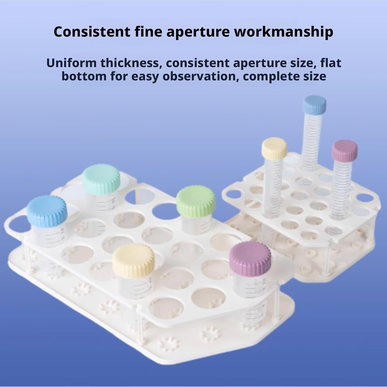 Test Tube Rack Plastic Test Tubes Rack 25 Holes for Laboratory Experiments Lab Holder(24.7x13.2x4.8cm)