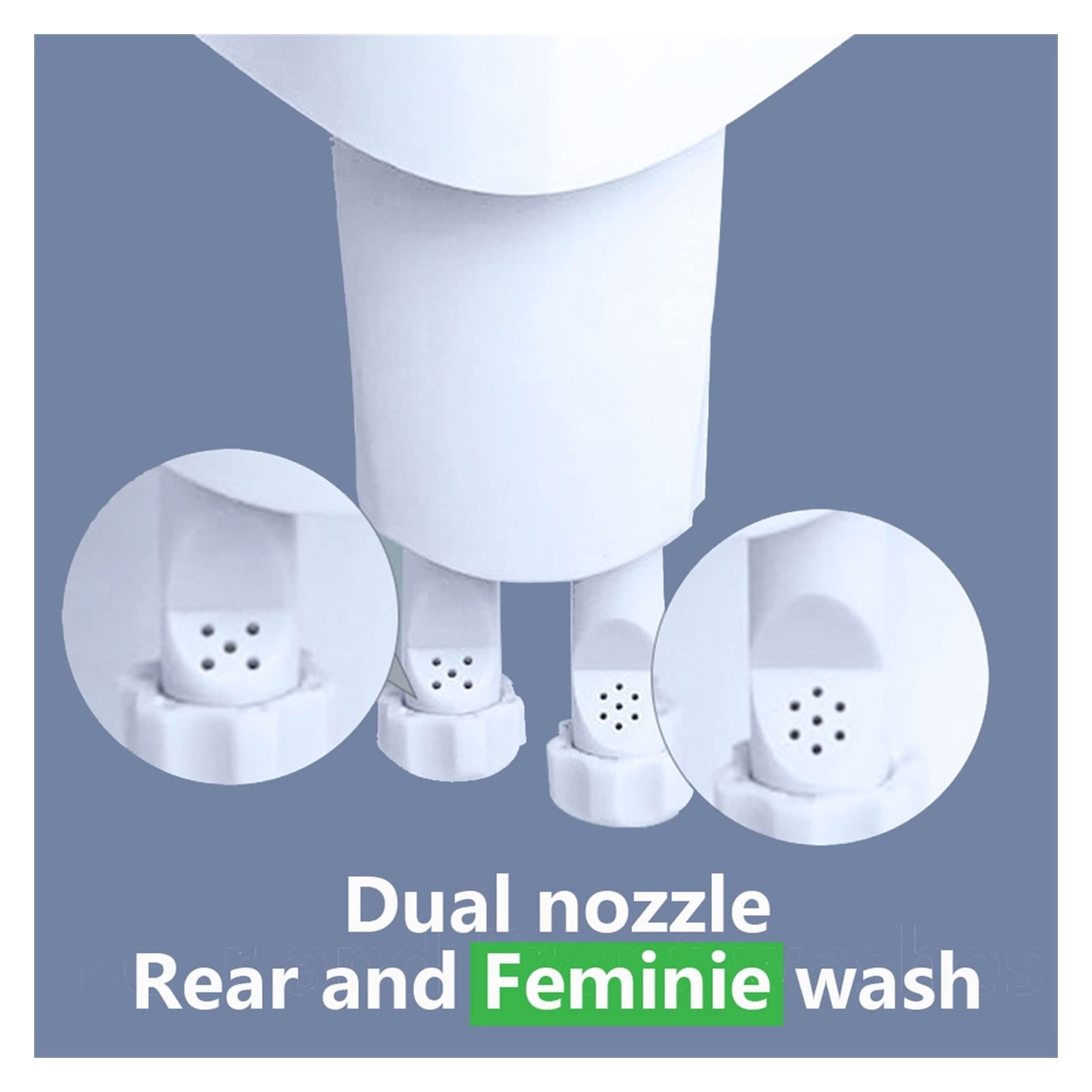 Bidet toaleta podwójna dysza osobista higiena bidet bidet toaleta bidet bidet toaleta akcesoria żeński bidet nieelektryczny (Color : Black, Size : A)