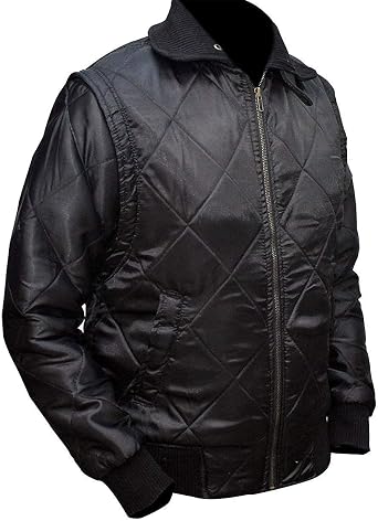 Prime-Fashion Men's Bomber Satin Fabric Quilted Golden Embroidery of Scorpio Jacket