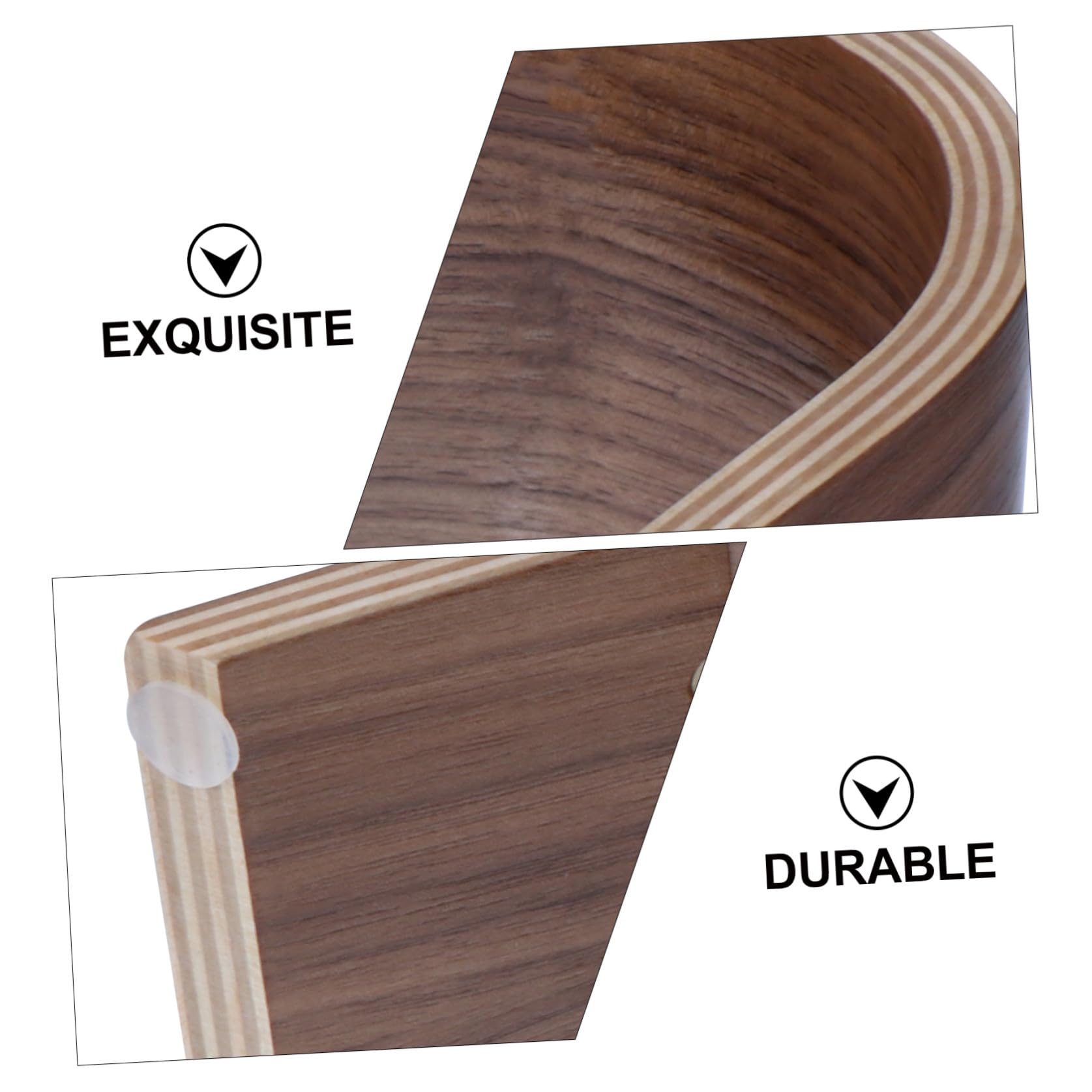 OSALADI Supporto per Cuffie da Scrivania in Legno di Noce Naturale | Espositore Stabile per Cuffie, Finitura Noce, 1 Pezzo, per Uso su Piano Lavoro e Ambiente