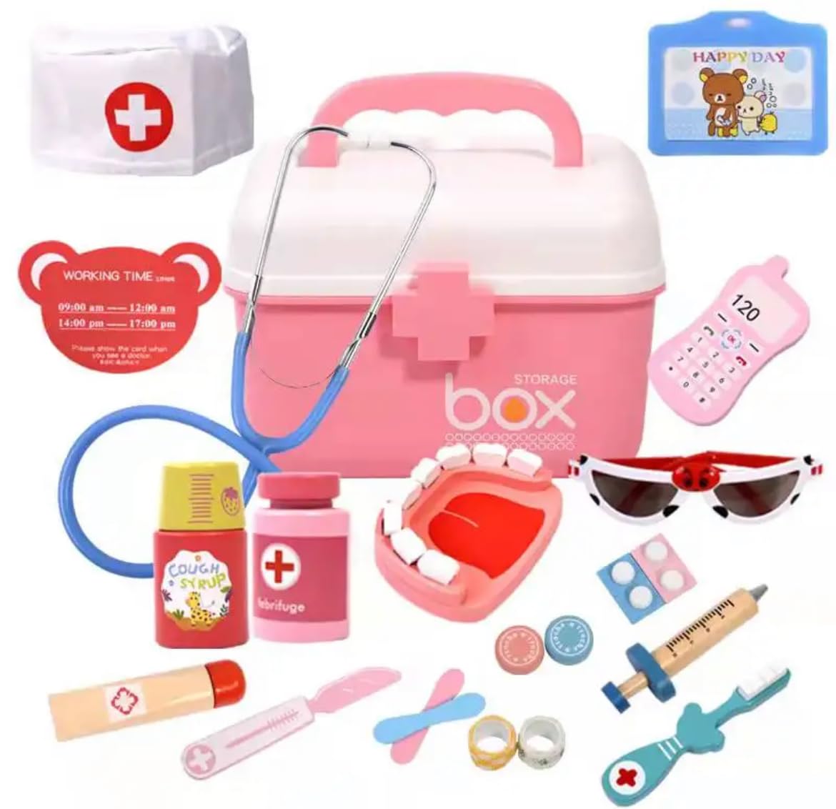 TOYARTSY Kids Pretend Play Doctor Set with Storage Box - Medical Tool Kit for Children, Doctor Playset with Case, Educational Medical Toys for Kids, Interactive Pretend Play Kit, Dr kit 3+ Years (B0C8HMGSS2) Amazon Price History, Amazon Price Tracker