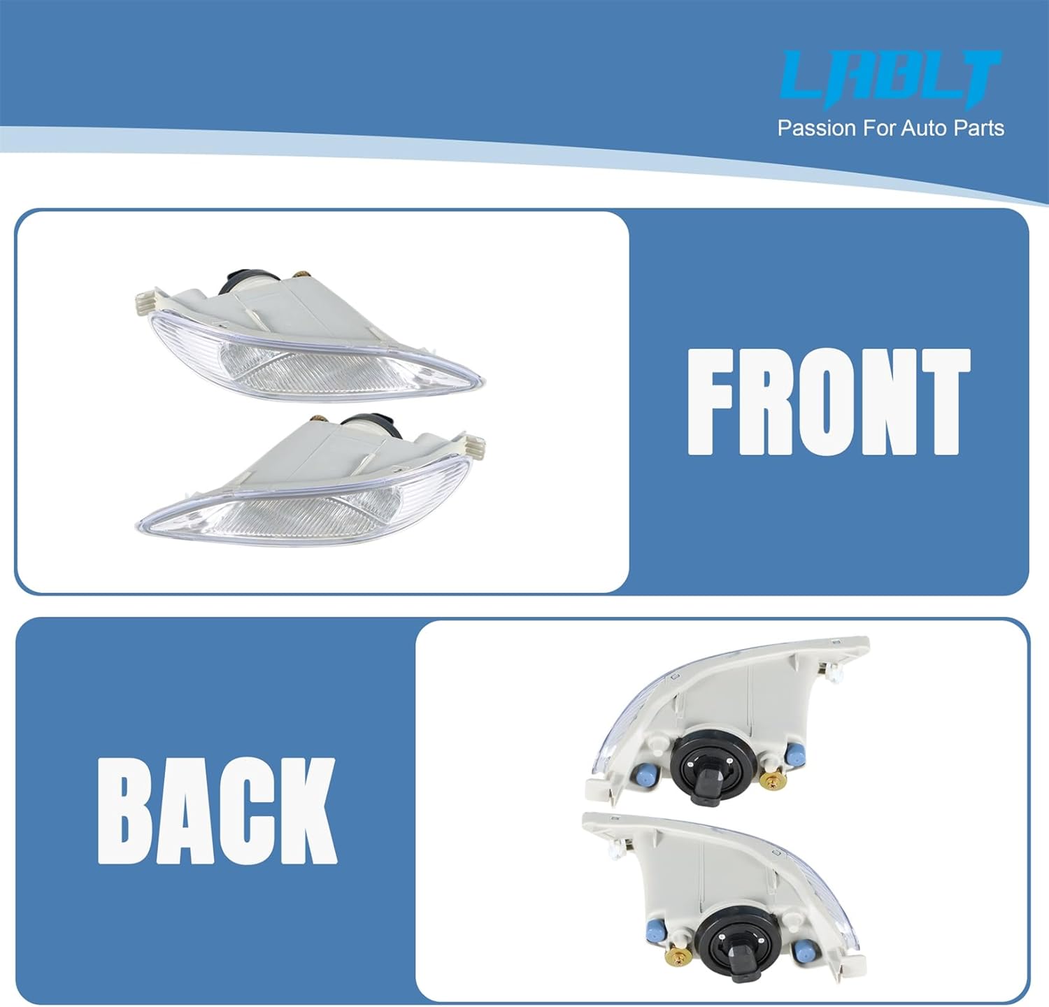 LABLT Pair of Fog Lights Driving Lamp Replacement for Camry 2002 2003 2004 Driver Left and Passenger Right Side Fog Lamps Replacement for 120AA011 81210AA011