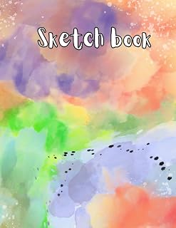 Colorful art sketchbook, 120 pages 8.5x11 in.