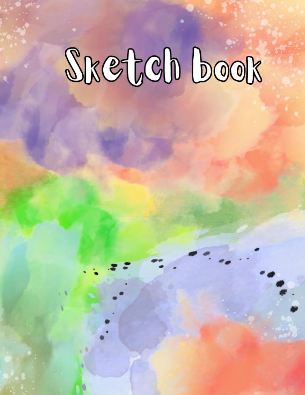 Colorful art sketchbook, 120 pages 8.5x11 in.