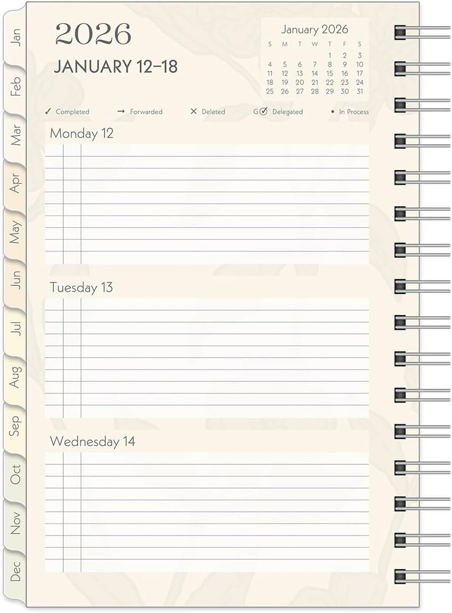 FranklinCovey - Serenity Planner Refill | Weekly Wire-Bound (Classic, Jan 2026 - Dec 2026)