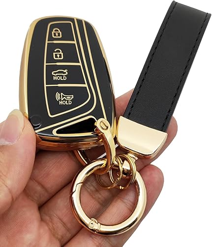 Miniatura 10 de Funda protectora de TPU para llavero Hyundai Santa fe Genesis G80 Equus Azera Smart Keyless Entry Key Fob