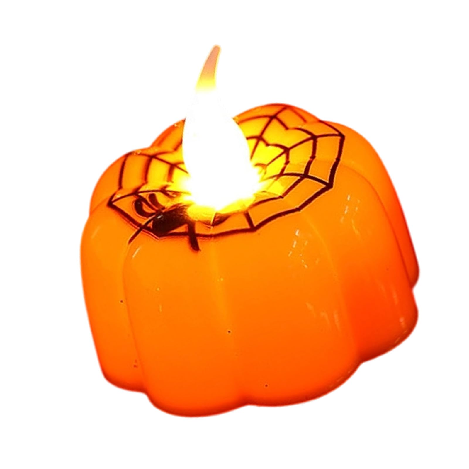 Nucelit Portable Flameless Pumpkin LED Lamp, Battery Powered Halloween Decoration with Safe Flicker Effect Halloween Decorations LED Lamps