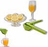 Exprimidor de limón manual: prensa de cítricos plegable y plana, exprimidor de lima de mano con mango ergonómico y colador, ahorra espacio y fácil de limpiar, para cócteles y cocina, libre de BPA (verde) 1