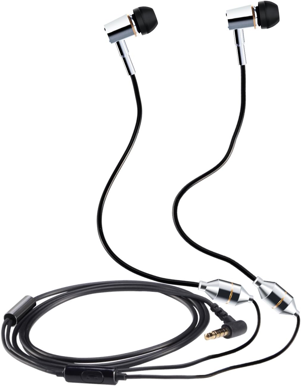 EMF Relief - Deluxe Radiation Free Headset: AIR Tube Patent with Microphone, Black Metal