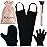 4 Pack Self Tanning Mitt Applicator Kit, with Self Tanner Mitt, Self Tan Back Applicator, Exfoliating Glove, Flat Top Face Tanner Brush, Tan mit for Self Sunless Tanner (black)