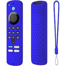 Hi Color Silicone Cover Compatible with Fire TV Stick 4k Plus/Select, Fire TV Stick HD Remote PA38CA Protective Cover Case with LanyardBlue