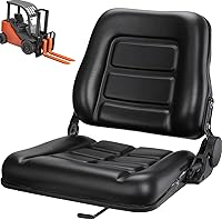 Vista 1 de yeesport Asiento de Montacargas Asiento Universal de Tractor, Asiento Plegable de Montacargas con Respaldo de Ángulo Ajustable, Cómodo Asiento