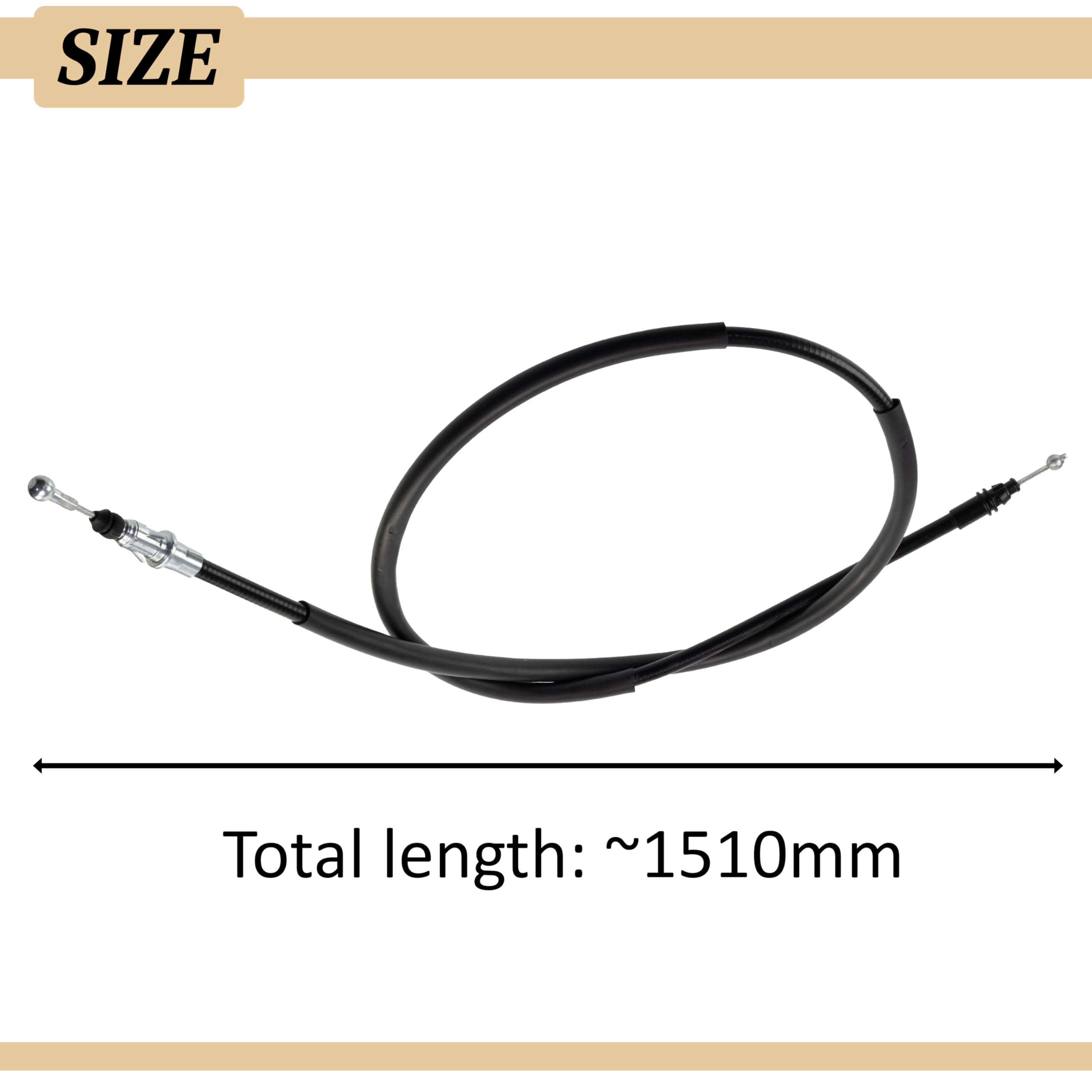 AERZETIX - C71432 - Câble de frein à main - côté de montage essieu arrière gauche - compatible avec numéros OE 36531-00QAC, 36531-00QAD, 4408734, 4411413