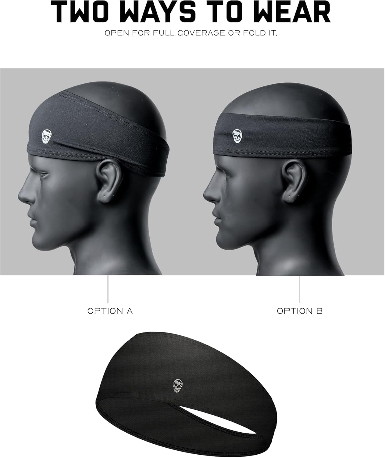 Gymreapers Fasce da allenamento per uomini e donne, comoda fascia assorbente per mantenere i capelli indietro durante la corsa, lo sport, la palestra, il ciclismo e le attività all'aperto