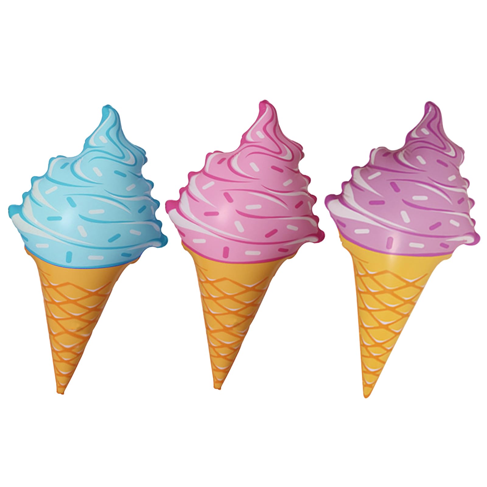 Giant Inflatable Pool Float Large Ice Cream Cone Raft Lounger 90 cm PVC Summer Swimming Float Water Floats for Kids Boys Girls