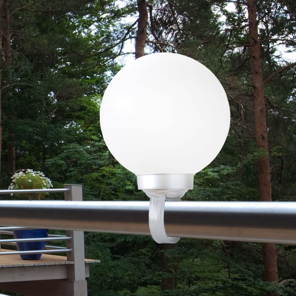 10er Set Solar-Kugelleuchten Für Den Garten – Weiße LED-Lampen Mit Erdspieß & Balkonhalter – IP44, Warmweiß