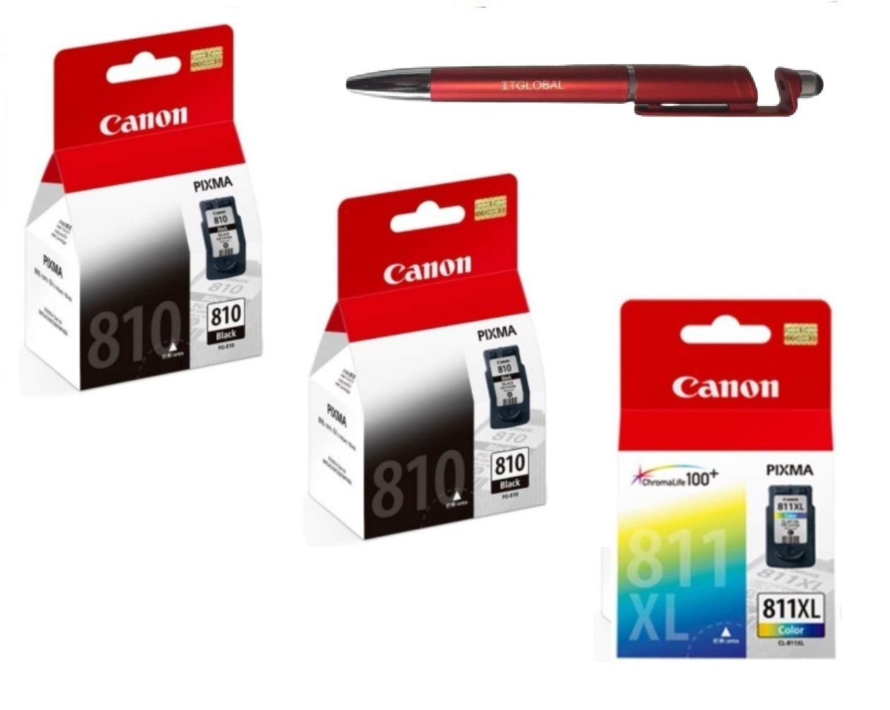 See full amazon price history chart for Canon 810 Twin & 811XL Ink Cartridge with ITGLOBAL 3in1 Multi-Function Mobile Phone Stand, Stylus Pen, Anti-Metal Texture Rotating Ballpoint Pen (Very Colors) PG 810 CL 811XL Canon 810 Twin & 811XL Ink Cartridge with ITGLOBAL 3in1 Multi-Function Mobile Phone Stand, Stylus Pen, Anti-Metal Texture Rotating Ballpoint Pen (Very Colors) PG 810 CL 811XL (B07YB5SVGN) Amazon Price History, Amazon Price Tracker