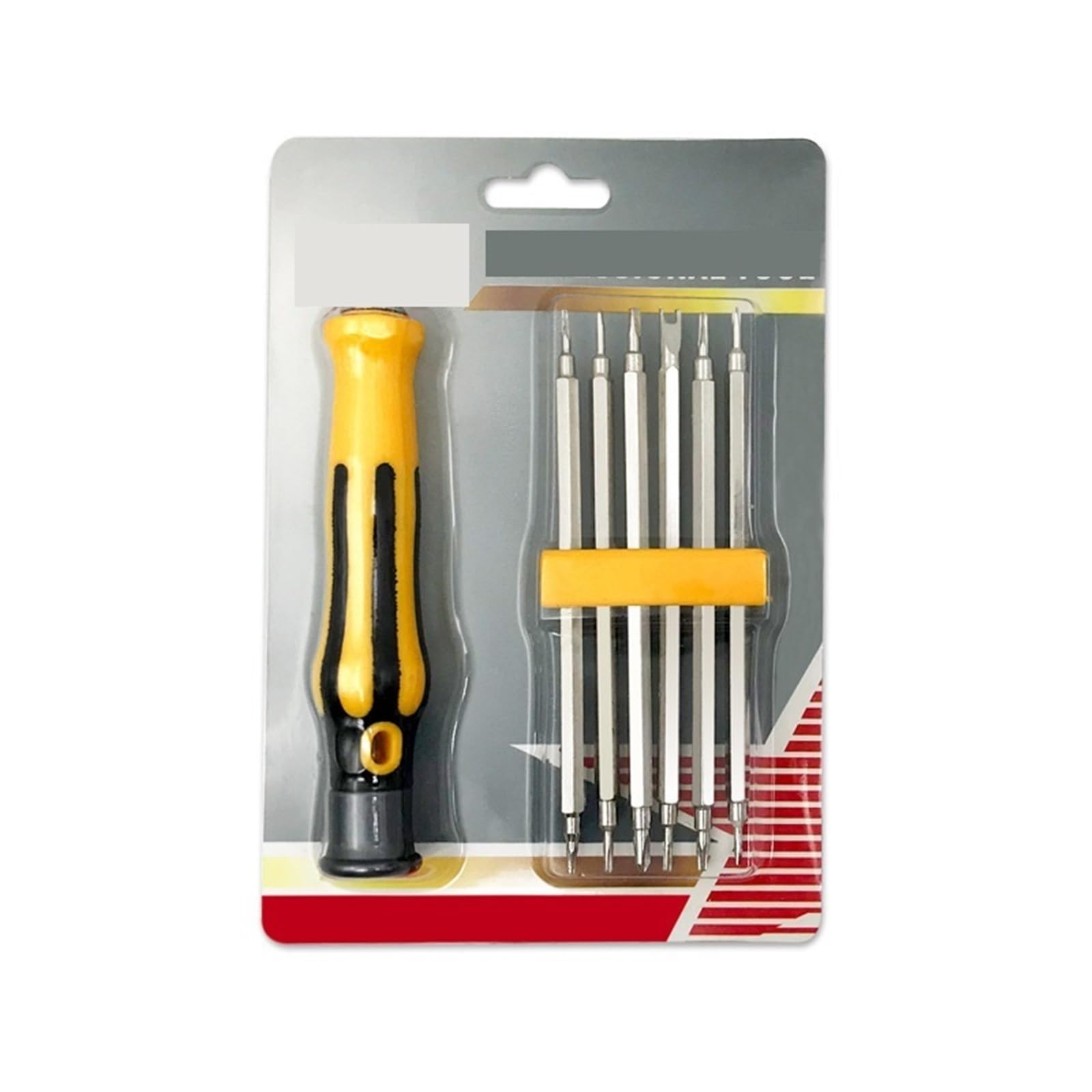 Eretyret One Color 6-In-1 Strong Magnetic Yu Type Plum Blossom Triangle Shaped Multi Functional Household Disassembly Screwdriver 12 In-1 Set Easy To Carry(6613B-6Pc)