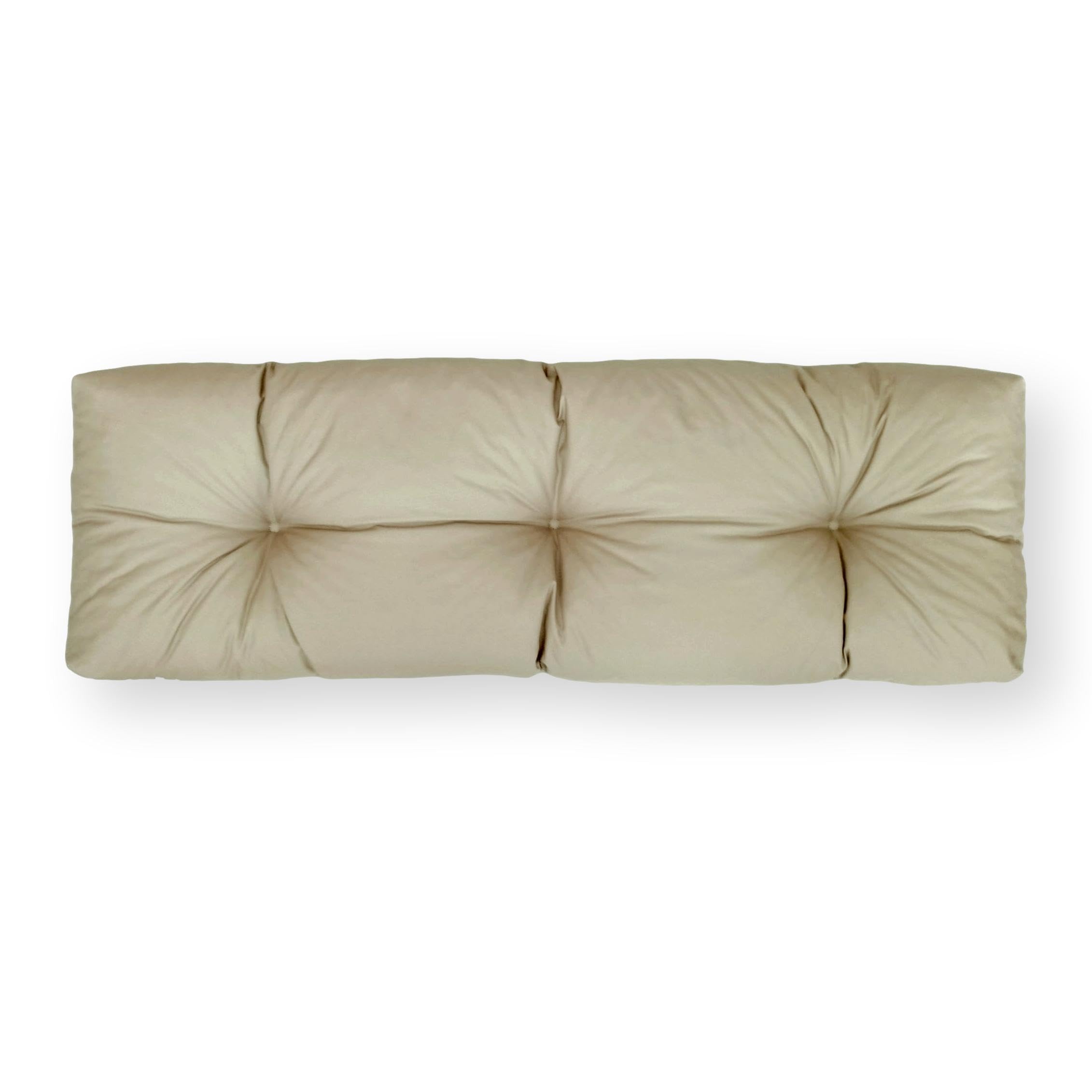 4L Textil Palettenkissen waschbar Palettenauflagen Outdoor Europaletten Sitzkissen Rückenlehne Sitzkissen Seitenkissen wetterfest (Set (Sitzkissen 120x80 + Rücklehne 120x40), Beige Uv-beständig)
