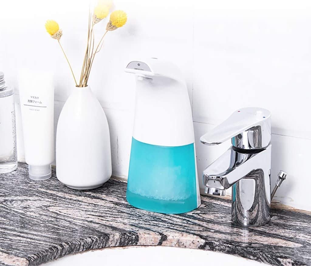 Dozownik mydła Fashion Dozownik mydła, inteligentny automatyczny dozownik mydła w płynie, indukcyjne urządzenie do mycia rąk z pianką 250 ml 8,4 uncji Fashion (biały)