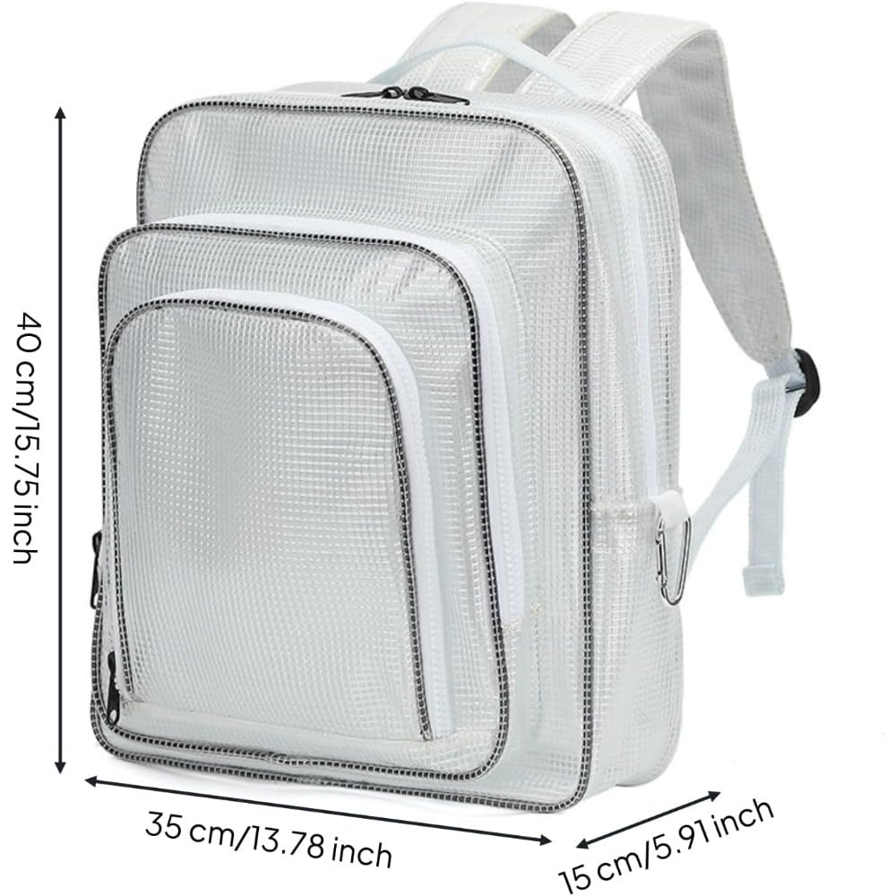 Transparenter Reinraumrucksack aus klarem PVC, hygienischer Rucksack für Labor
