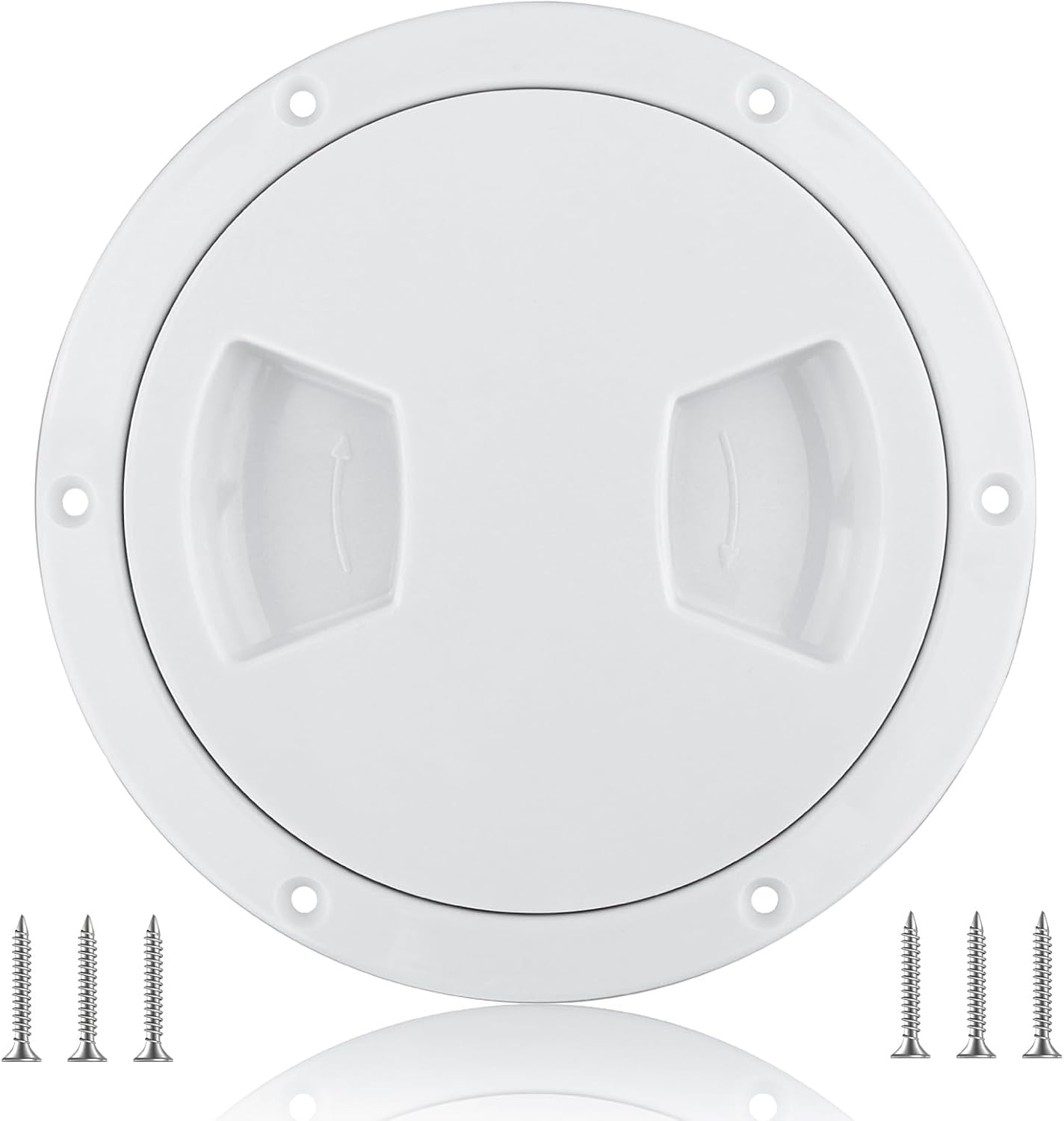 5 inch / 6 inch / 8 inch Boat Round Deck Plate Non Slip Inspection Hatch, Marine Access Port Hatch Cover with Screws, Detachable Water Tight Lid Cover for Marine Boat Yacht