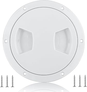 5 inch / 6 inch / 8 inch Boat Round Deck Plate Non Slip Inspection Hatch, Marine Access Port Hatch Cover with Screws, Detachable Water Tight Lid Cover for Marine Boat Yacht