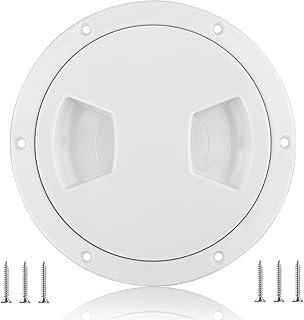 5 inch / 6 inch / 8 inch Boat Round Deck Plate Non Slip Inspection Hatch, Marine Access Port Hatch Cover with Screws, Detachable Water Tight Lid Cover for Marine Boat Yacht