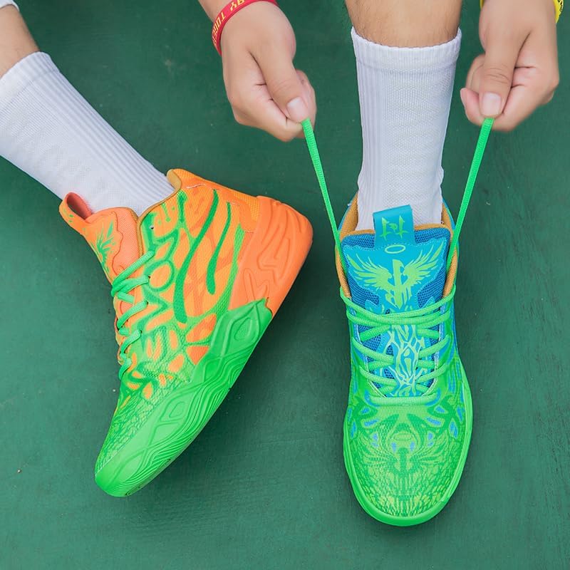 Basketball Shoes for Womens Mens Colorful Volleyball Fashion High Top Breathable Lightweight Grip Indoor Outdoor Sport Sneakers for Unisex