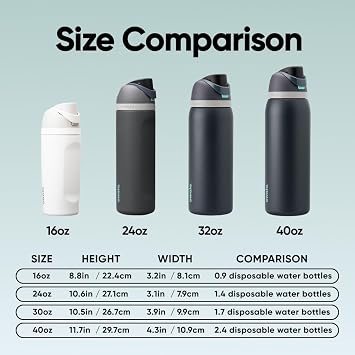 Owala FreeSip Insulated Stainless Steel Water Bottle with Straw for Sports and Travel, BPA-Free, 32oz, Foggy Tide
