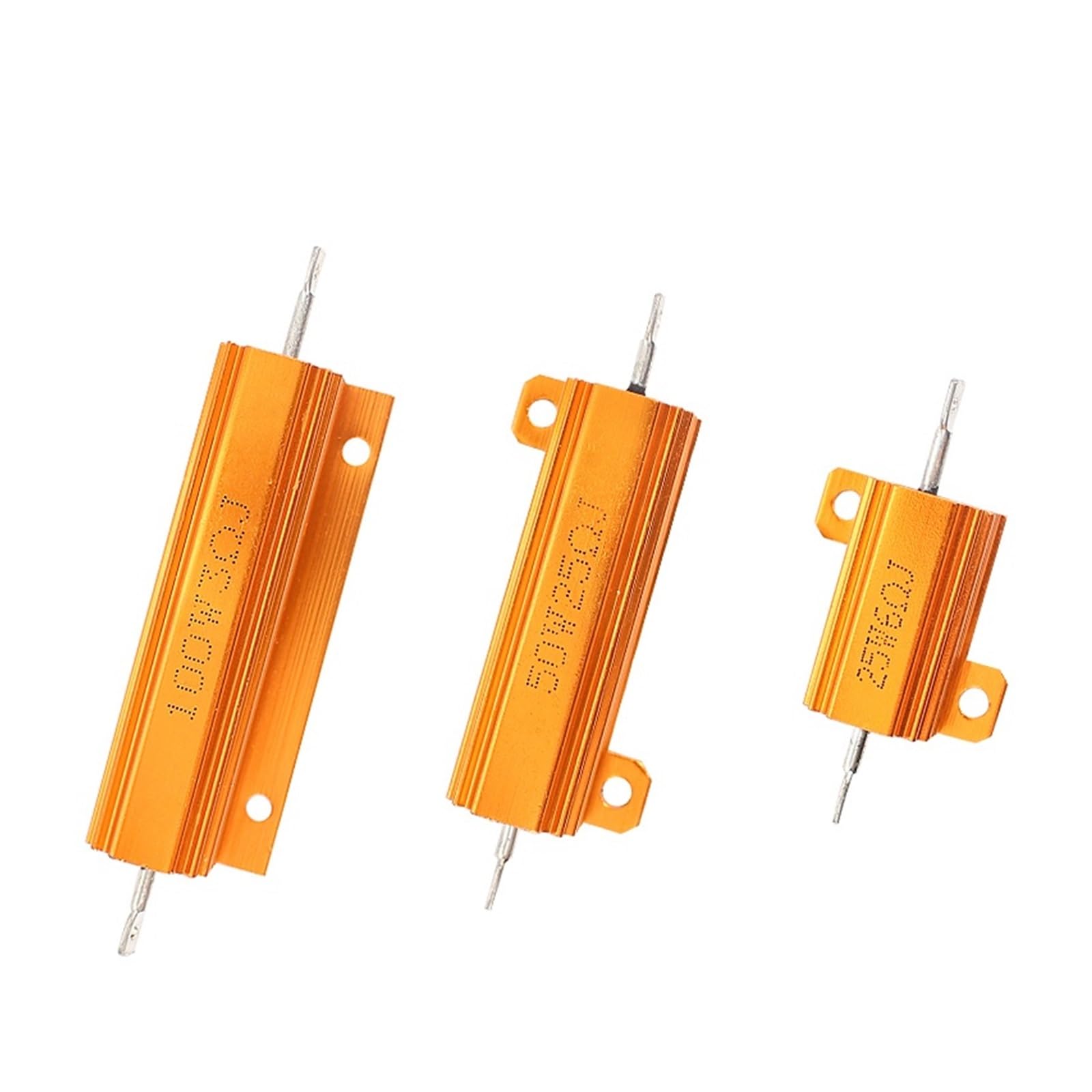 3PCS Metallgehäuse Drahtwiderstand 50W 1K-10K Lastwiderstände Aluminiumgehäuse Widerstand (Size : 3K)
