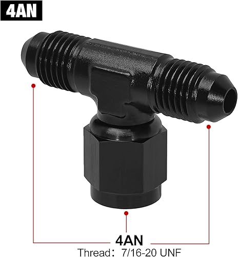 Miniatura 8 de EVIL ENERGY Adaptador de montaje en T macho 6AN con AN6 hembra giratorio en el lado negro