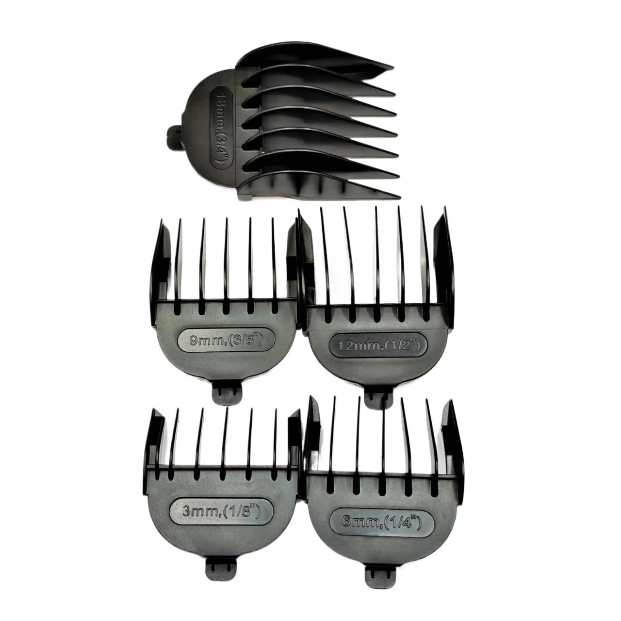 Juego De Peines Cortapelos De 3 Mm, 6 Mm, 9 Mm, 12 Mm Y 18 Mm