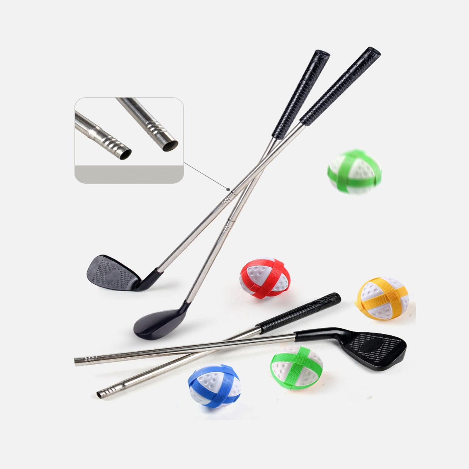 Golfspielmatten Set für Erwachsene Und Kinder, Tragbares Golfzubehör Und Bälle, Golfschwungtrainer, für Zuhause Und Büro, Stil A