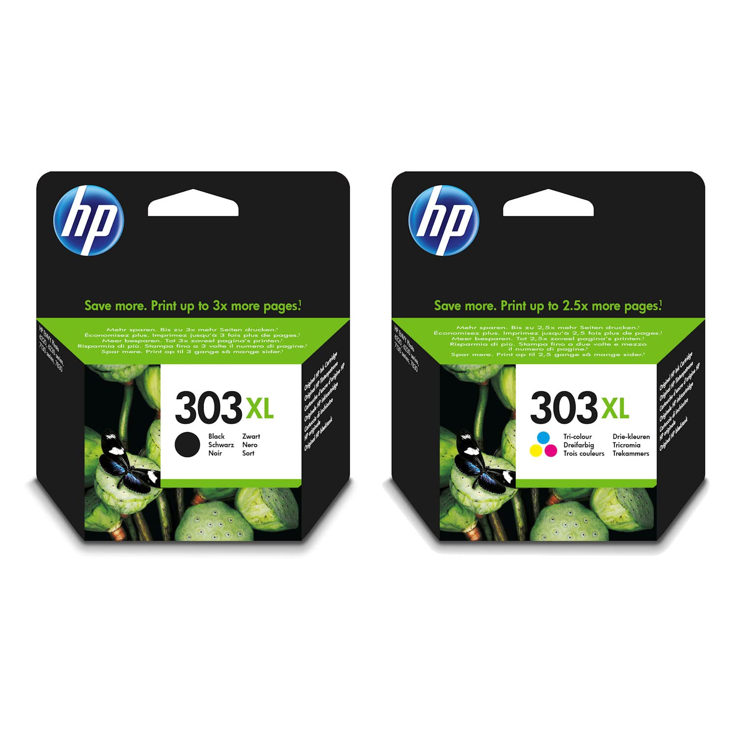 Huismerk HP 302XL Inktcartridge Zwart 3 Kleuren  F6U67AE  Multipack Hoge Capaciteit