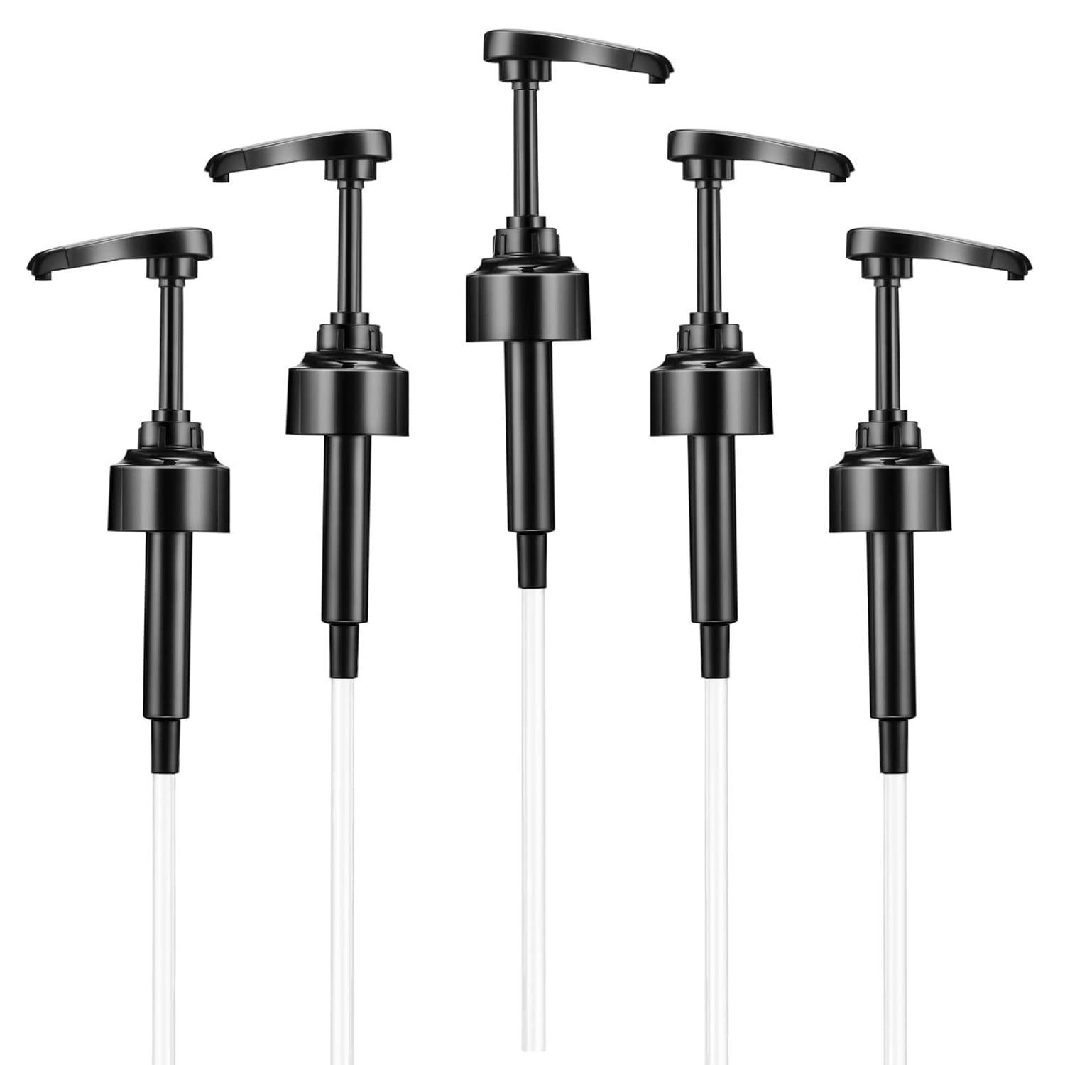 5 Pieces Black Syrup Pumps Universal Coffee Pump