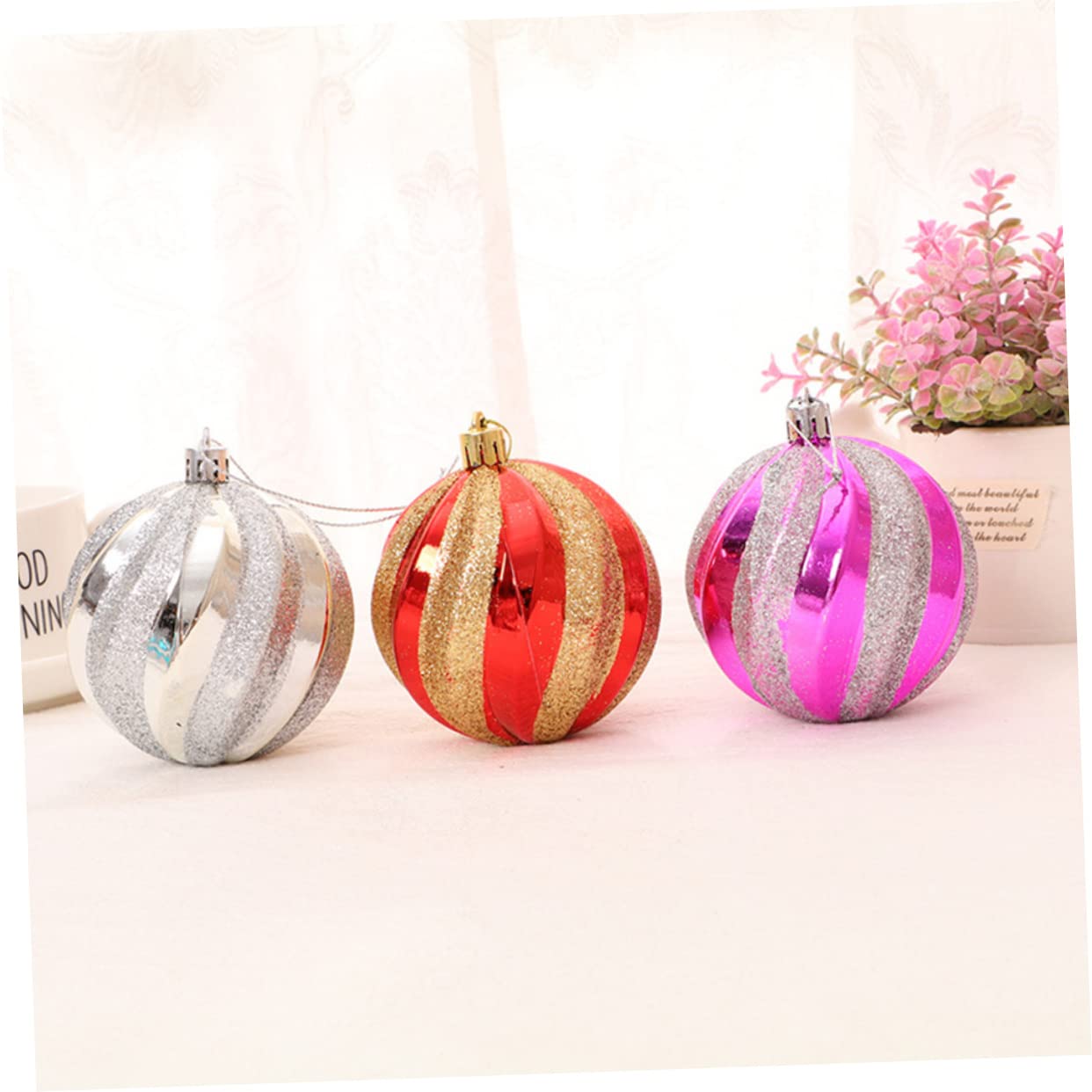 DOITOOL 36 STK Hängende Kugel Glitzernde Weihnachtskugeln Weihnachtsbaumschmuck Weihnachtskugel-anhänger Weihnachtskugeln Dekorationen Weihnachtskugelverzierung Kunsthandwerk Weihnachten