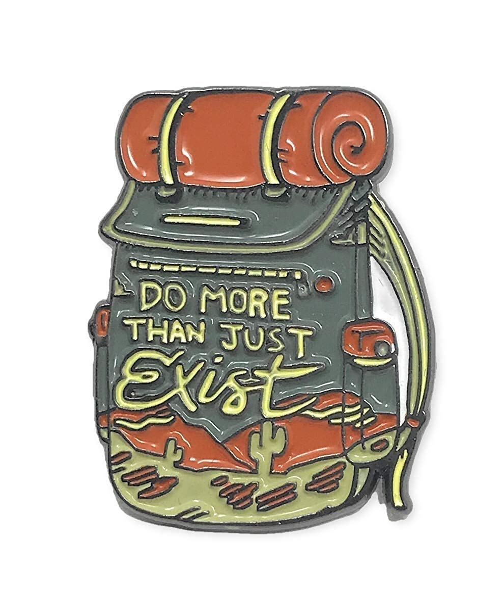 Magi giftDo More Than Just Exist Novelty Enamel Lapel Pin Backpack Hat Accessories Funny Brooch Pin