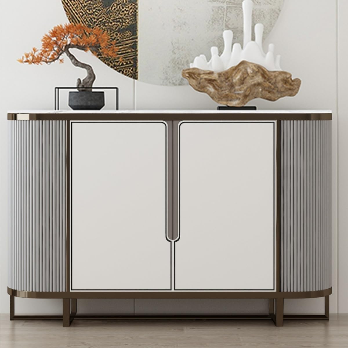 Armadietto da buffet in stile cinese, armadietto da ingresso per cucina, caffetteria, bar, credenza moderna in legno (M: 150 x 40 x 90 cm)