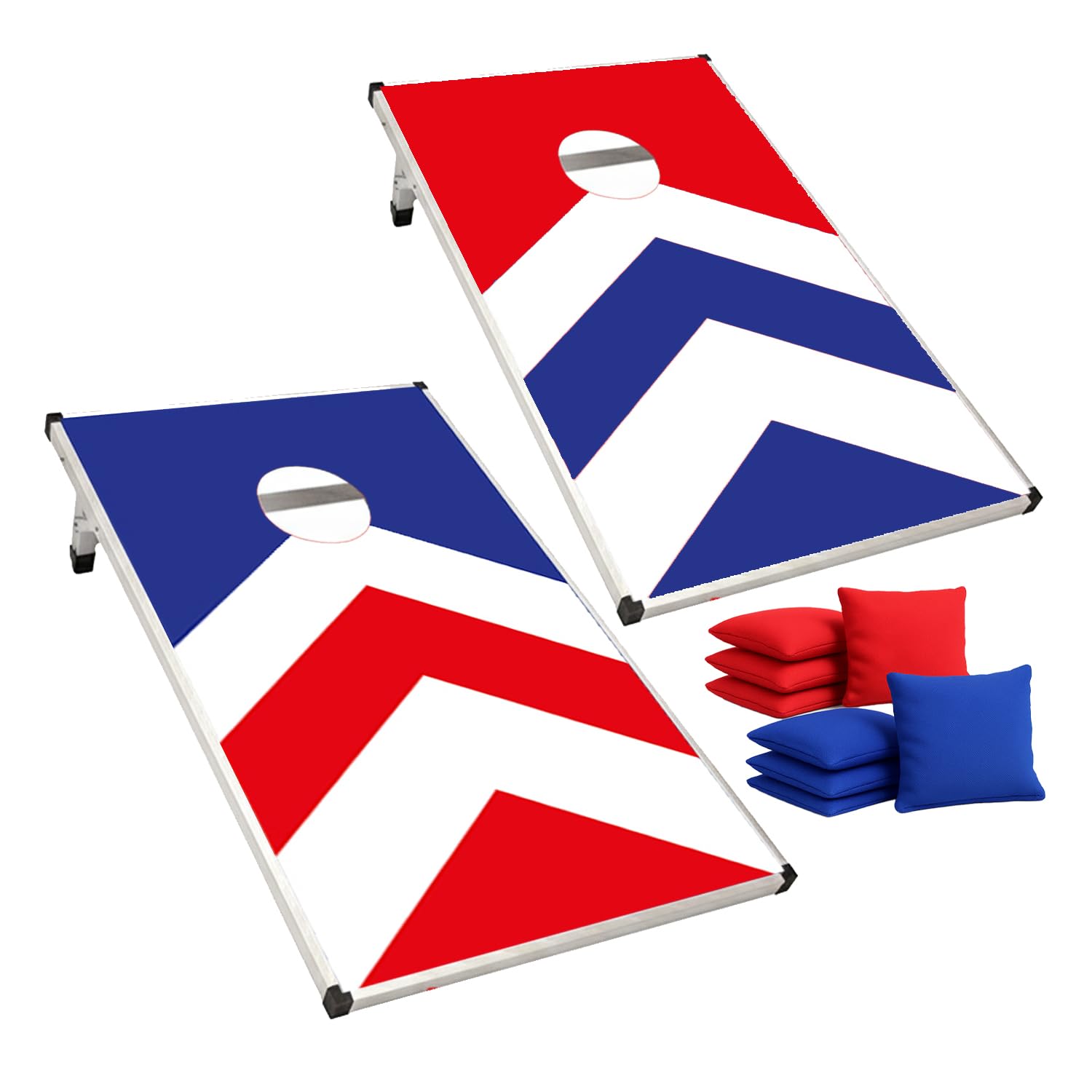 Cornhole Official Aluminum Set – 90×60 cm – Lightweight & Durable Boards + 8 Bags – Complete Set with Carrying Bag – Outdoor Game for for Adults – Garden, Beach – Original Corner