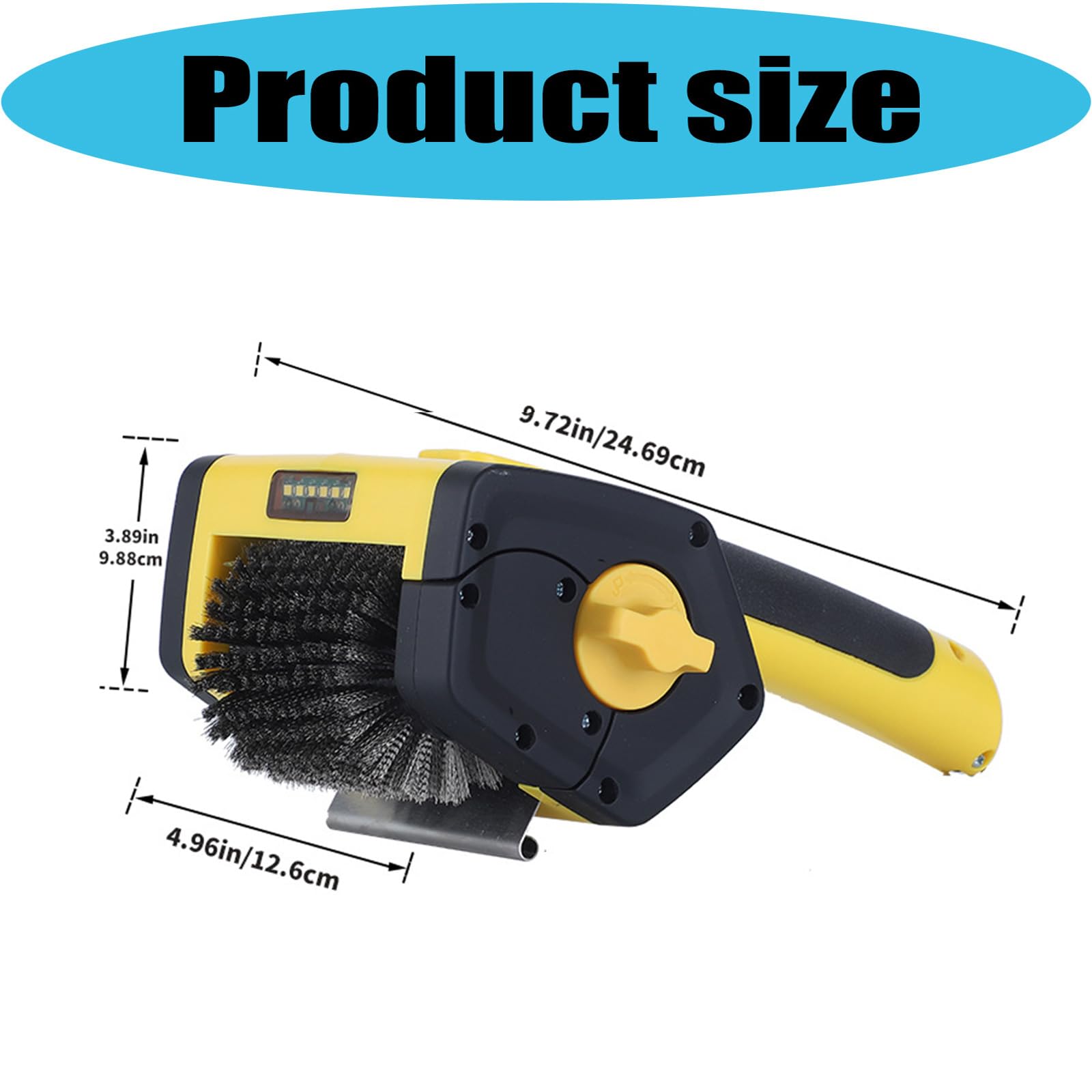 Brosse rotative pour barbecue électrique avec construction ABS