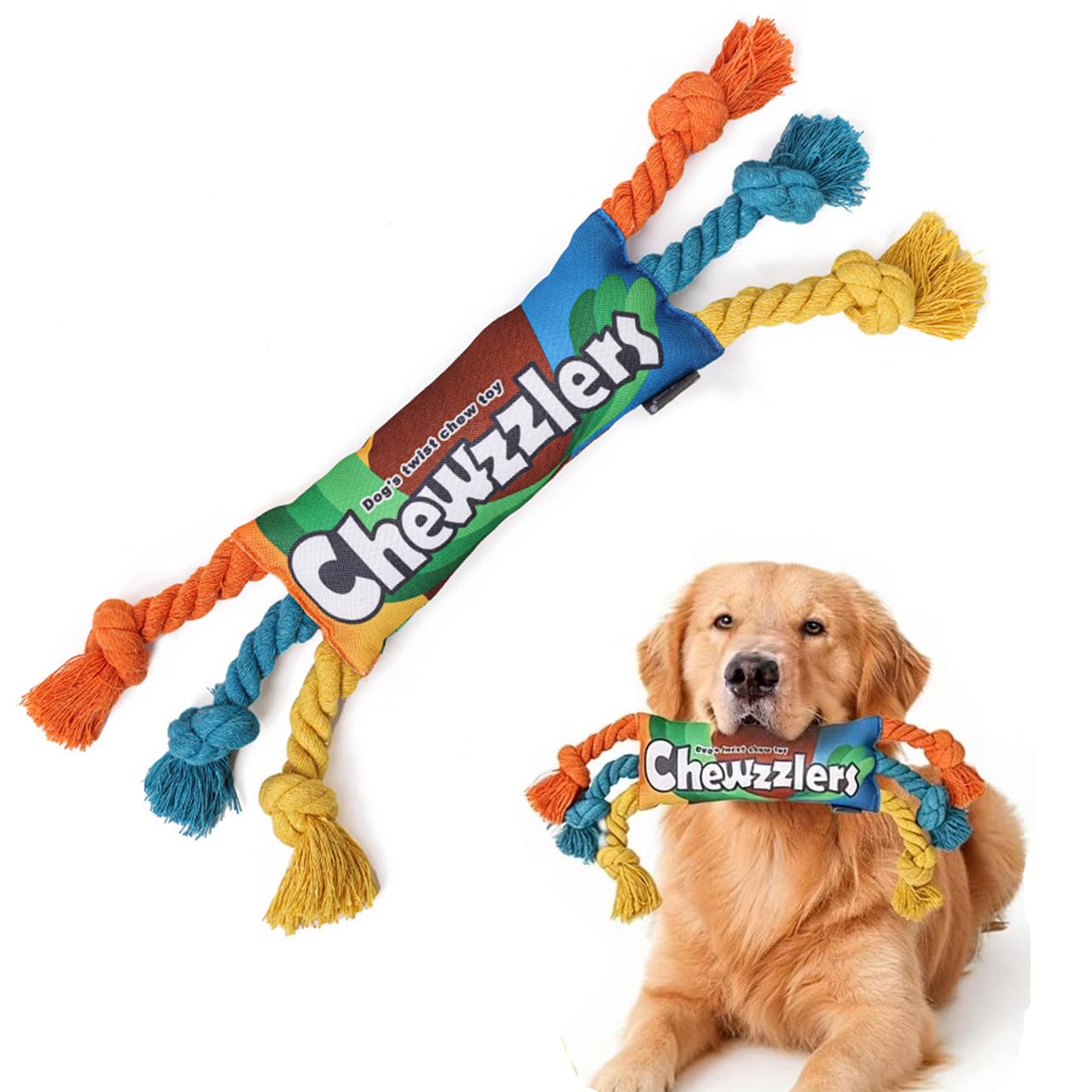 Didabotak Tug of War Dog Toy - Enrichment Interactive Squeaky Rope Toys to Keep Them Busy, Plush Cute Teething Clean for Small Medium Large Dogs Chew Toy