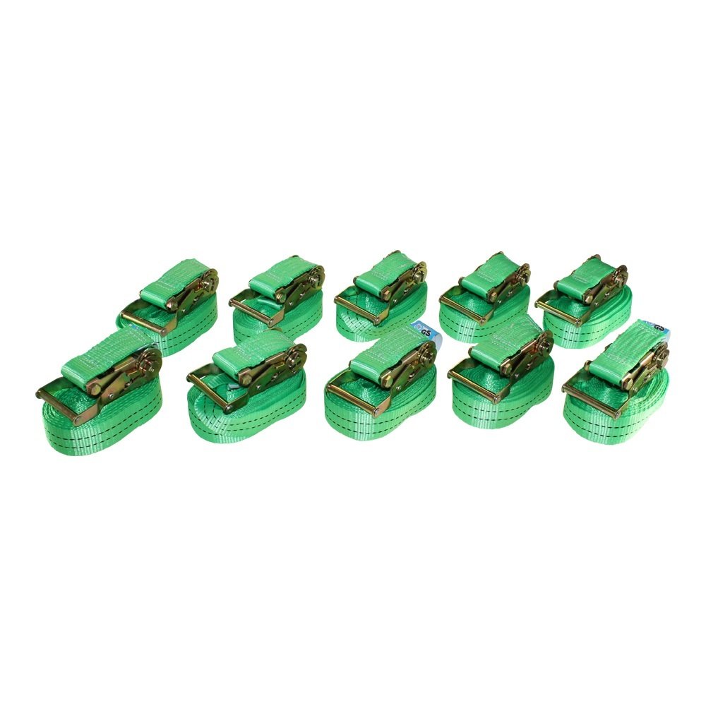 Citomerx Zurrgurt Spanngurt mit Ratsche, 10 Stück, 6m, 38mm, 2t, einteilig | TÜV SÜD geprüft nach EK5/AK6 18-01:2018, AfPS GS 2019:01 PAK erfüllt, EN12195-2 Norm, 2000kg/2000 daN Belastbarkeit