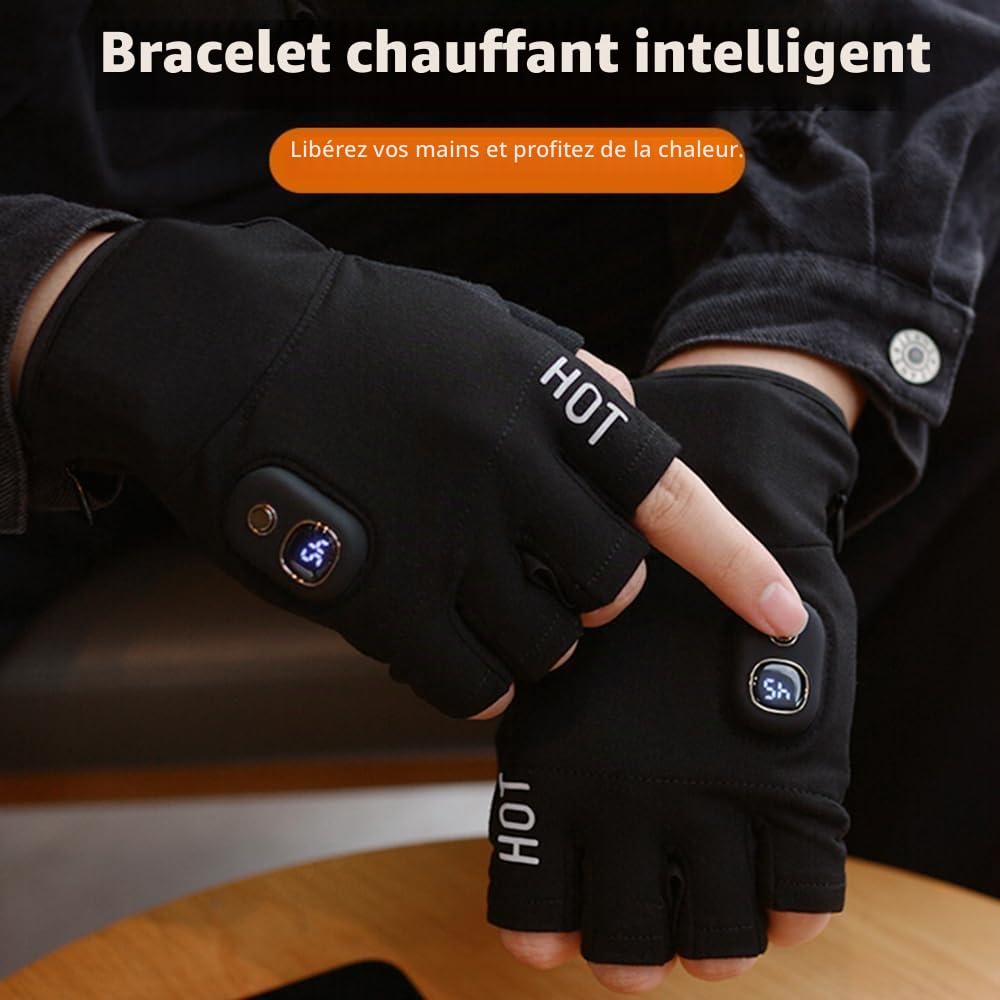OBEST Gants Chauffants Rechargeables,Gants Chauffants Moto pour Homme Femme,3 Niveaux de Chaleur,Imperméables Écran Tactile pour Moto, Vélo, Ski, Patinagegants,Escalade