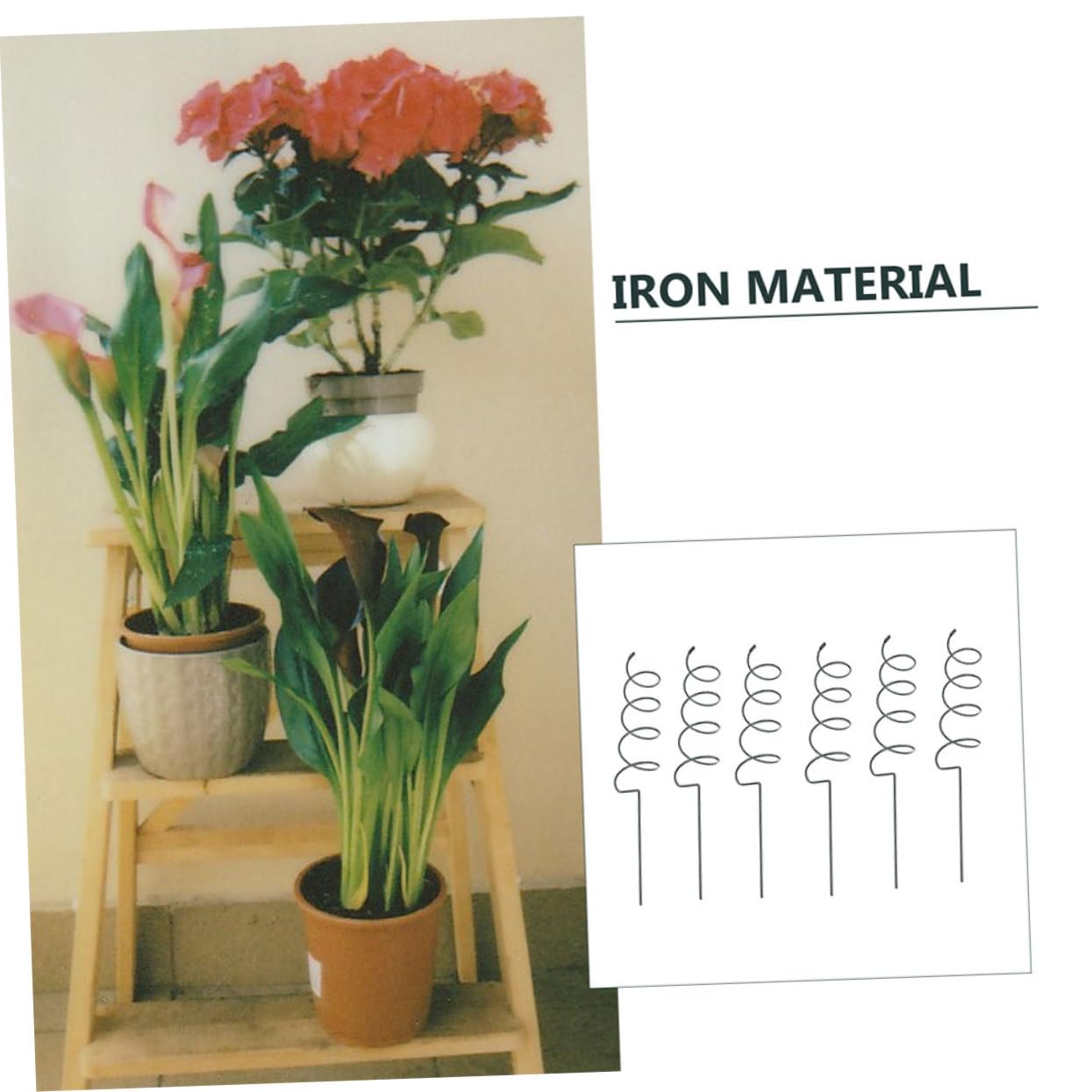 TOYANDONA 8pièces Tuteurs De Spirale pour Plantes De Jardin Supports De Tige De Plante Cadre De Support De Fleur pour Grimpantes