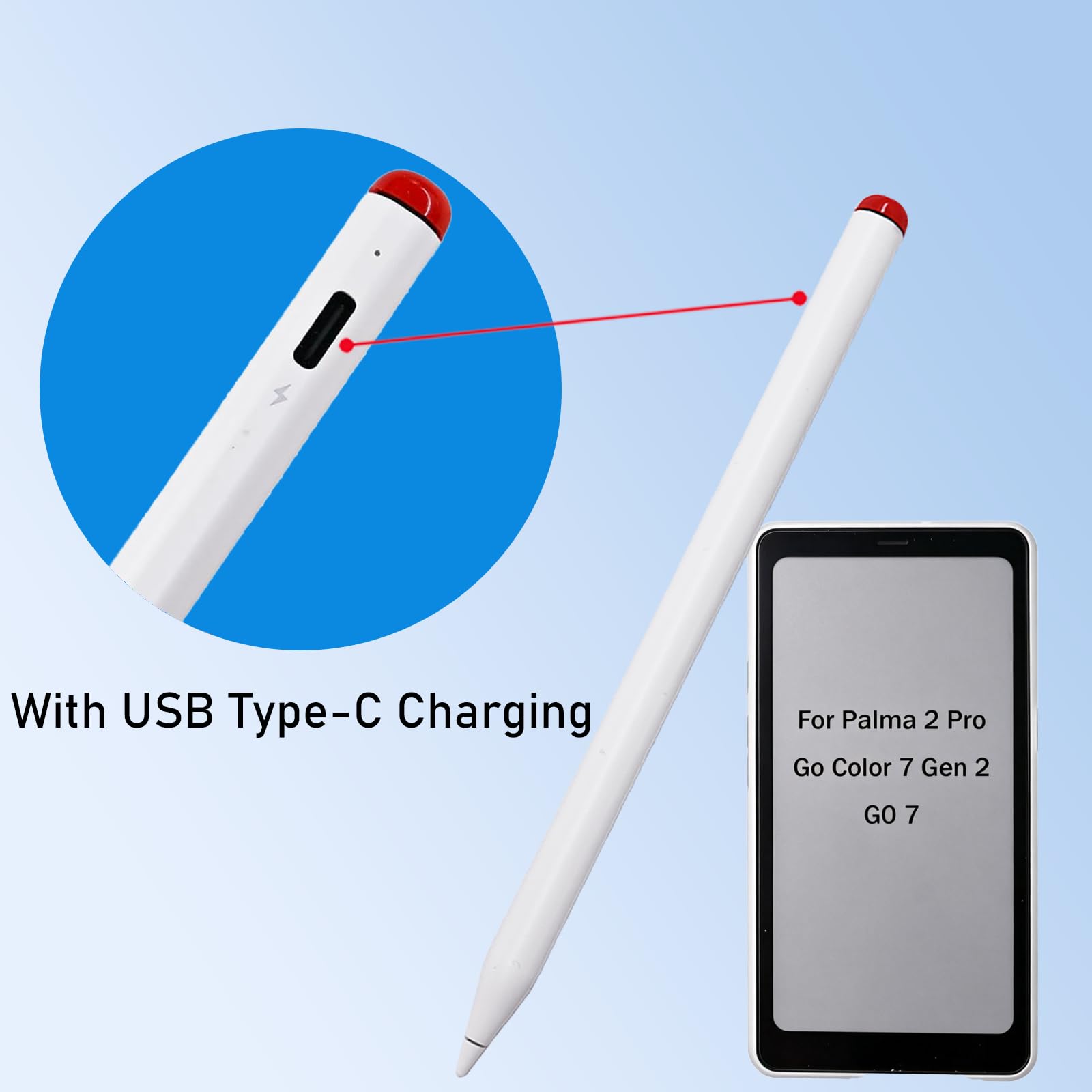 Stylet actif uniquement compatible avec BOOX Palma 2 Pro, Go Color 7 Gen II, Go 7, [Ne convient pas pour Go Color 7 Gen I]