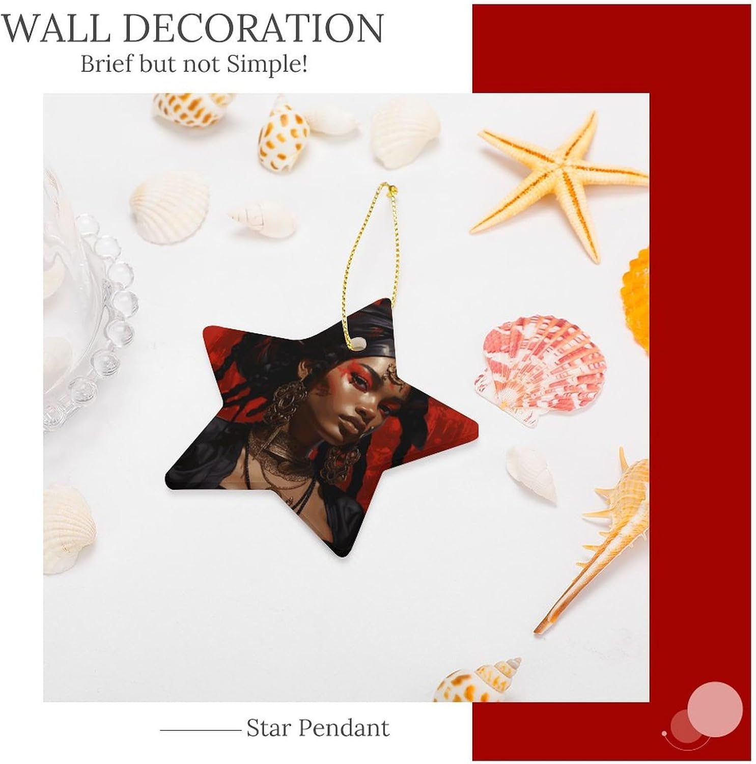 Anime Style Characters Christmas Star Ornament Hanging Pendant image 5