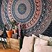 WERT Mandala Indien Tapisserie tenture Murale Plage Jeter Tapis Couverture Camping Tente Voyage Matelas bohème Coussin de Couchage Tapisserie A13 200x150 cm