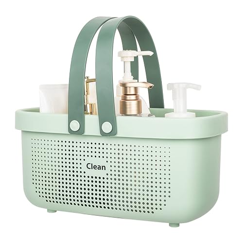 JiatuA Plastic Storage Basket with Handle Portable Shower Caddy Tote